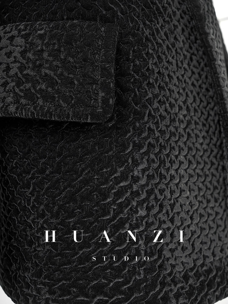Huanzi tailors spring autumn velvet blazer - Carst