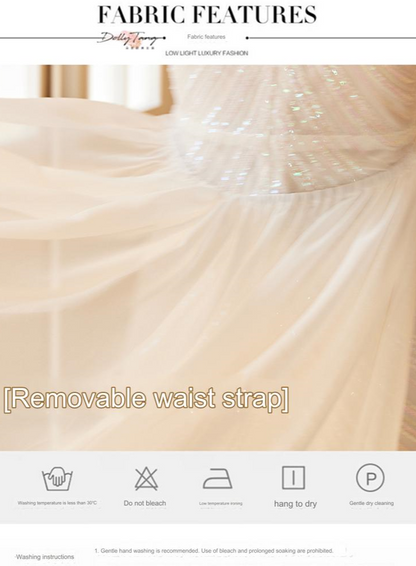 DOLLY High End Sleeveless Halter Neck Sequin Embroidery Long Banquet Dress-KATRINA