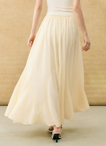 HECO Chinese Solid Color Large Swing Waist Slimming Mermaid Skirt - STARS.