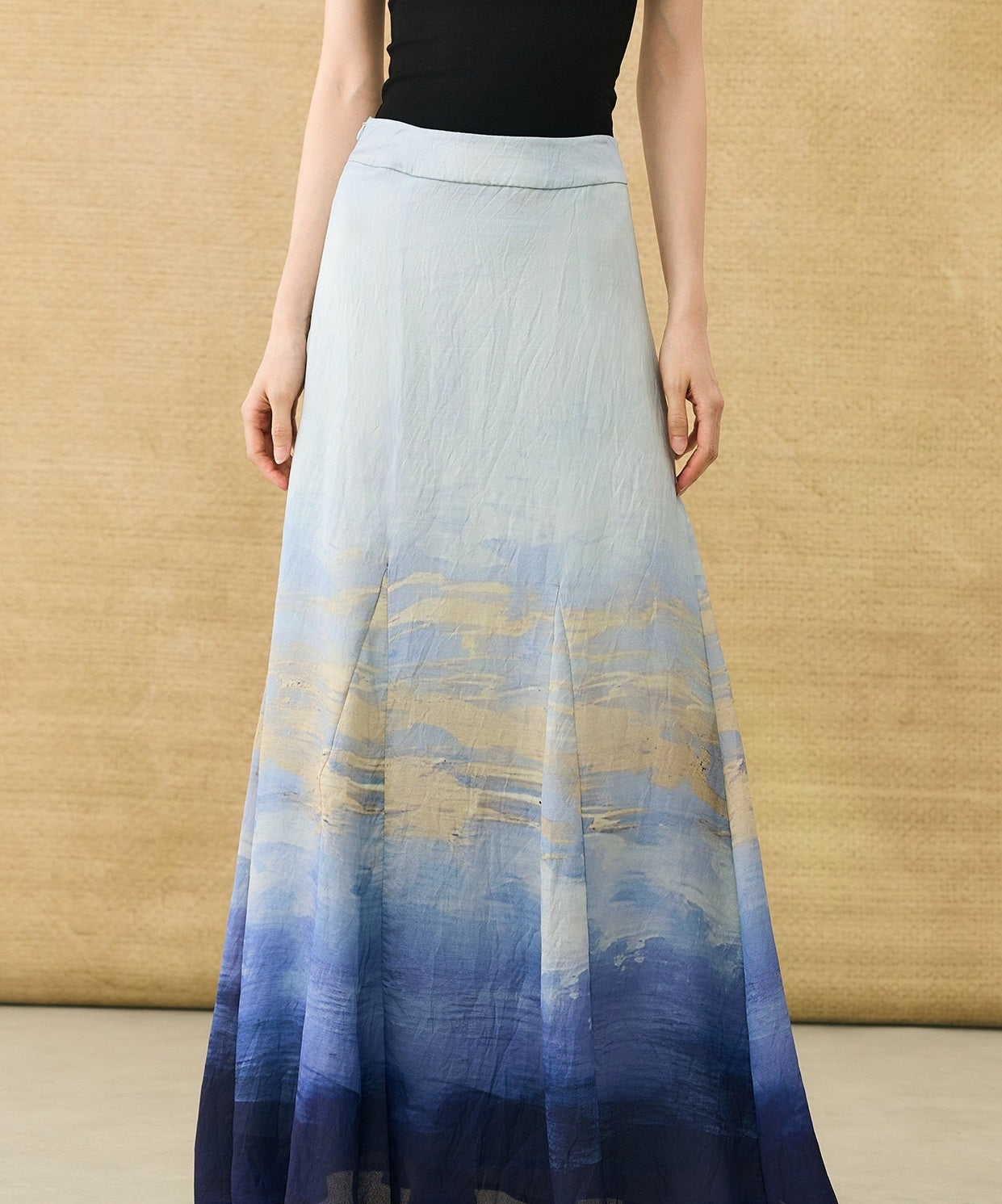 HECO Chinese Atmosphere Summer Drape Elegant Straight Skirt - MUSC.