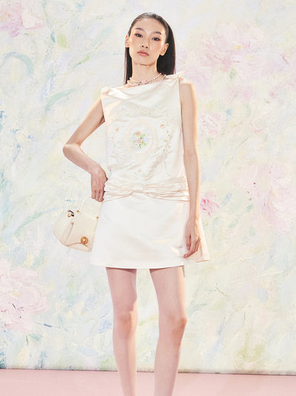 FAME beaded piping embroidered dress - GABRIEL