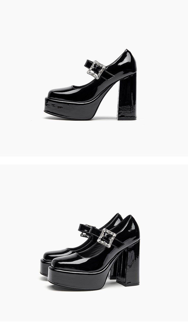 SHOESZOOO Platform High Block Heels - LENGTHIE.