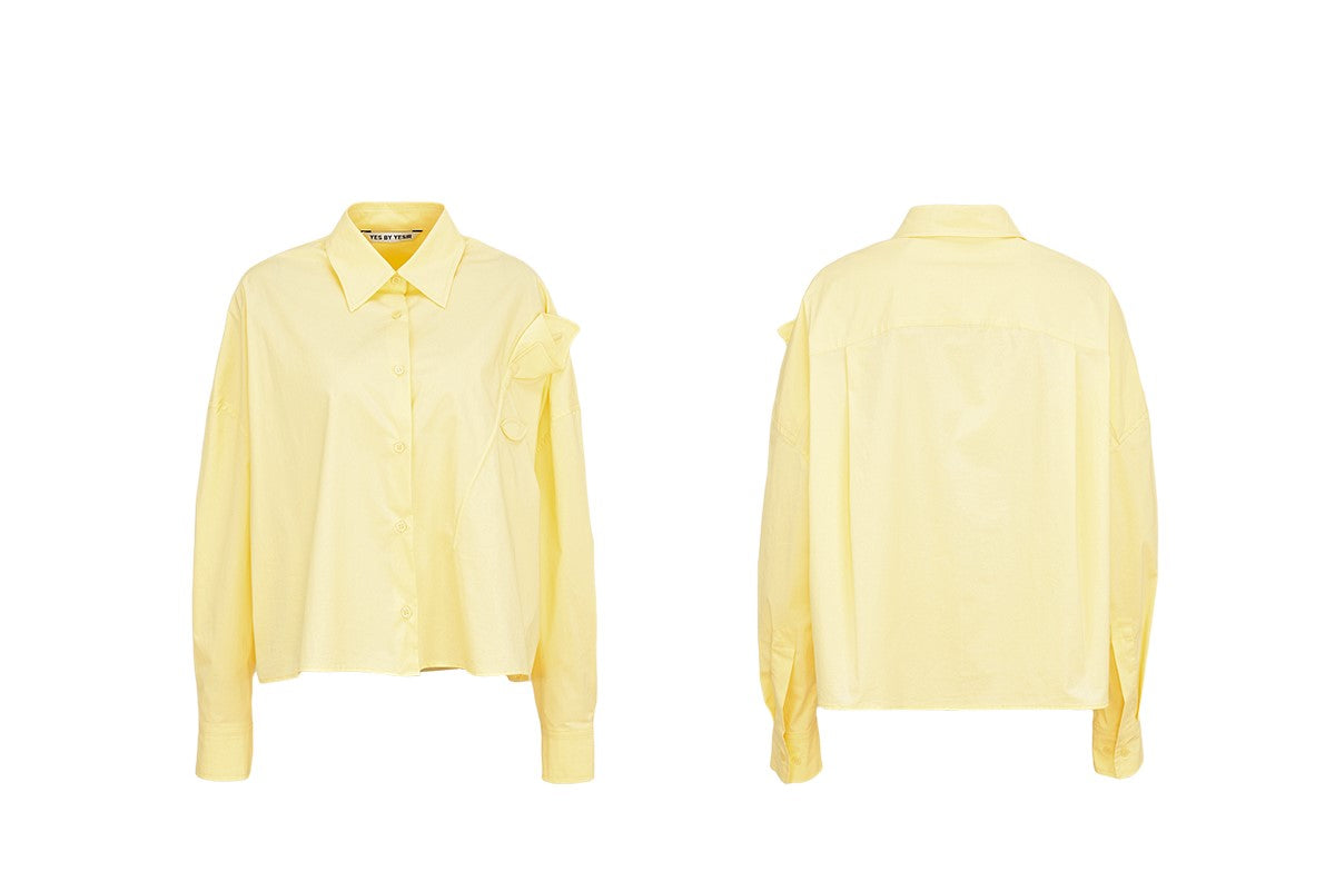 YES BY YESIR  handmade calla lily Monroe loose shirt - INTER.