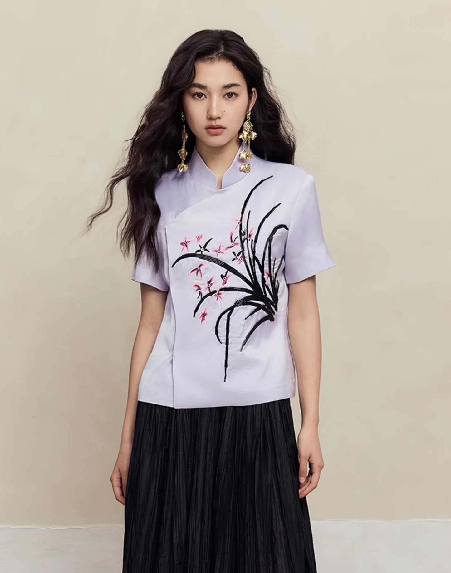 HECO Draped Acetate Short Sleeve T-Shirt Top Women - ministry.