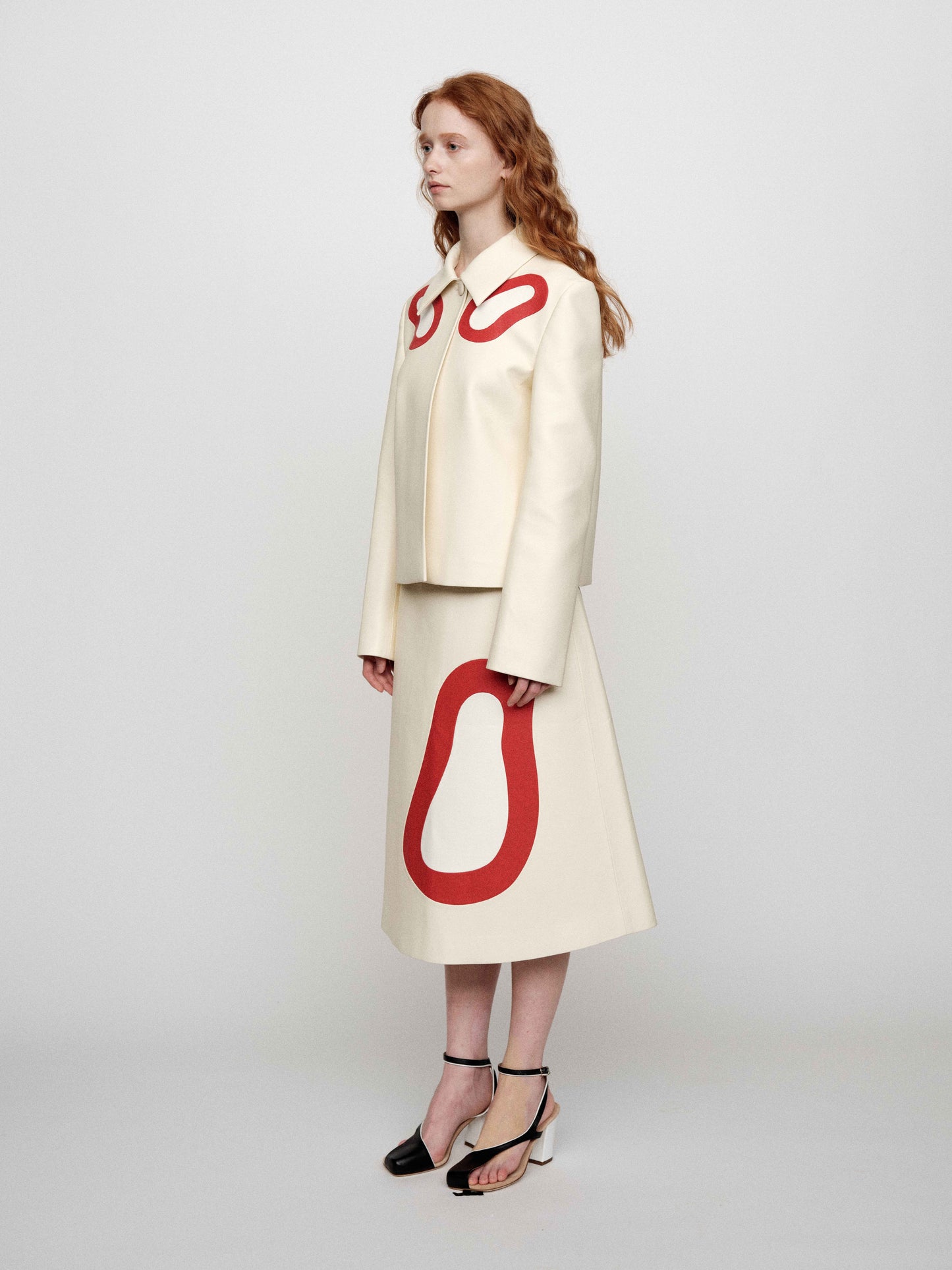 SERRER Contrast splicing long-sleeved leather jacket - MASONN.
