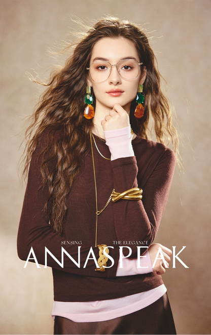 ANNASPEAK fake two pieces wool knit-LIAM.