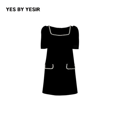 YES BY YESIR | Ye Qians White Square-Neck Dress -ELIANNA.