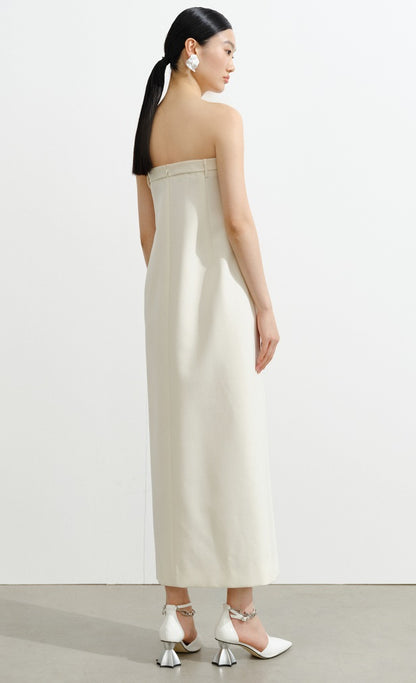 COMME MOI Lu Yan Designer's new women's wool flower camisole bandeau dress - DEAL.