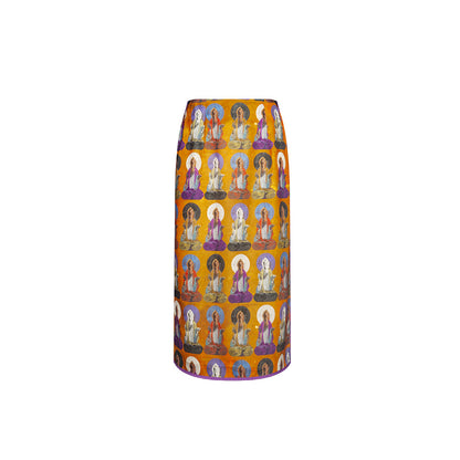 TUYUE Dunhuang Mural Print Side Slit H-shaped skirt- CHRIS.