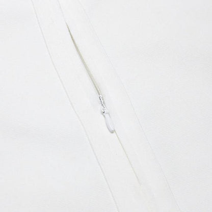 DOLLY High End Black and Brown V-Neck Sleeveless Bandage Midi Date Dress-MO