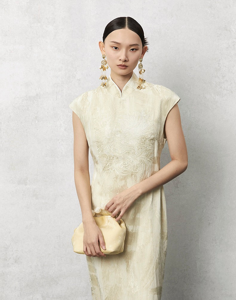 HECO Summer Jacquard Linen Dress Long Skirt - set.