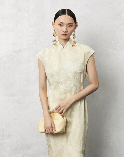 HECO Summer Jacquard Linen Dress Long Skirt - set.