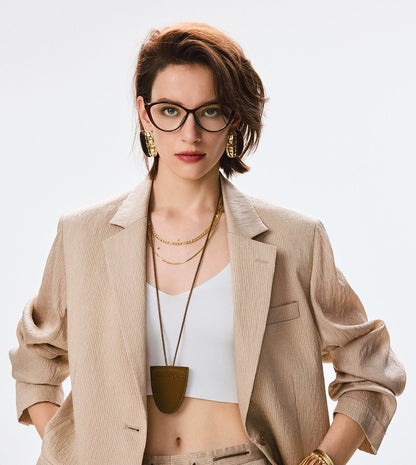 ANNASPEAK pearl gloss texture suit drawstring shorts-GRANS.