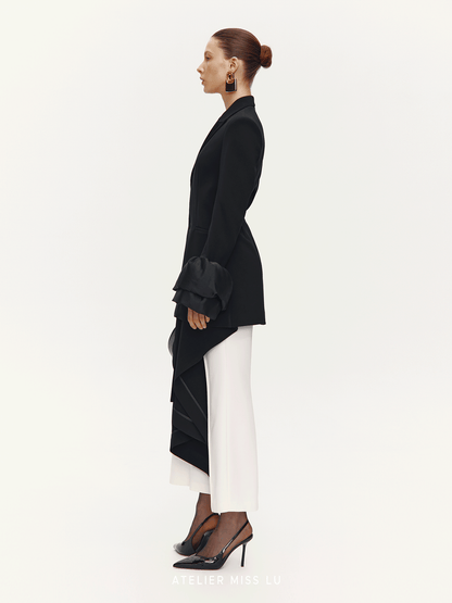 ATELIER MISS LU [Selene Rishi Trace] Versatile Neat Weila Cropped Pants - WISDOM