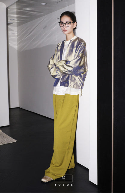 TUYUE mulberry silk silhouette casual jacket cardigan- MARS.