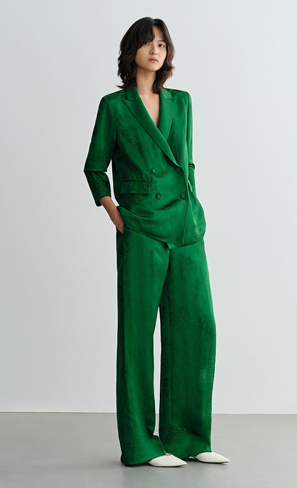 COMME MOI Lv Yan Designer Spring Women's Double-Breasted Suit &Suspender - AUTUMN.