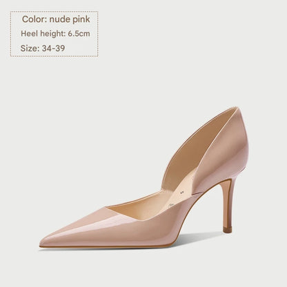 PJJUU nude hollow stiletto heels - ROSE.