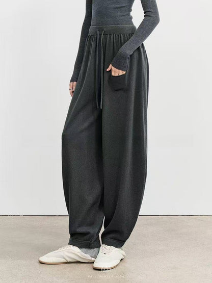 PIAOIN WOOL CORSET BLOOMERS THIN KNITTED CASUAL PANTS WOMEN'S- HART