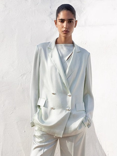 COMME MOI Commuter Double-Breasted Straight Suit - RABBAI.