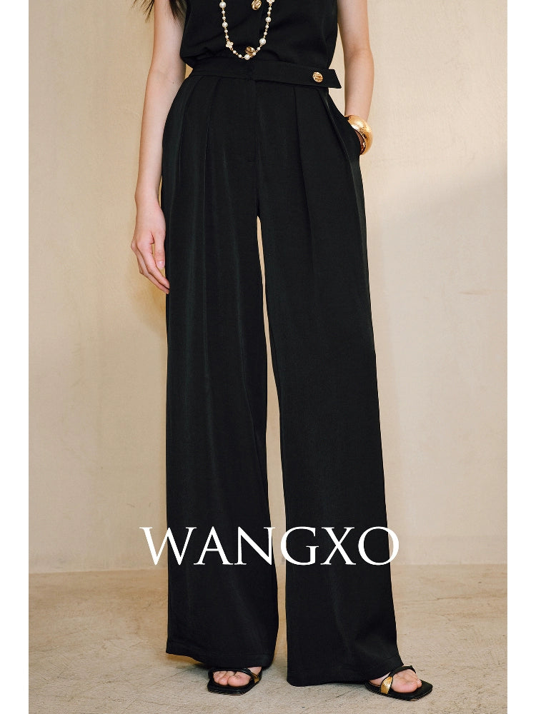 WANGXO | Skin-Friendly Fabric with High-End Metal Buckle Hand-Pinched Layered Urban Suit -NIXI