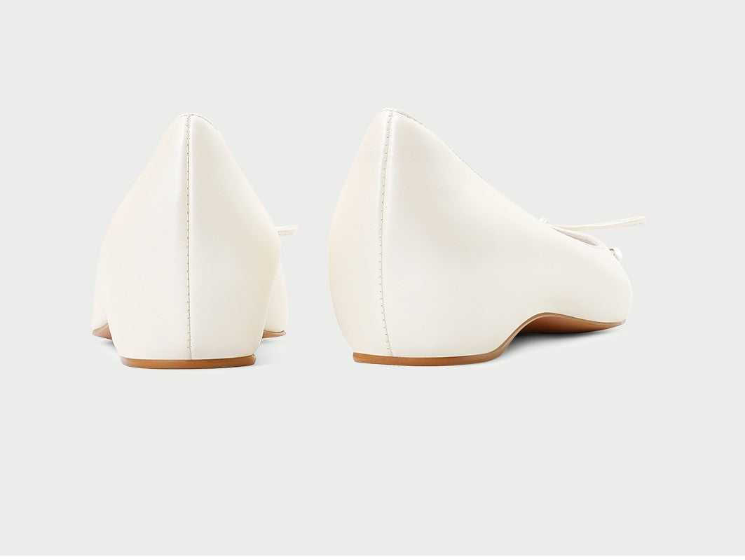 PJJUU French style white flat shoes -ARMAN.