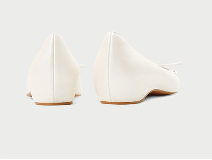 PJJUU French style white flat shoes -ARMAN.