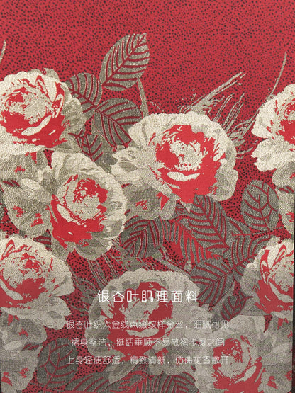 HECO Woven Gold Pattern Blue Horse Face Pleated High Waisted Skirt - tech.