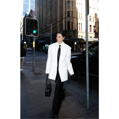MEI SANGUAN Silhouette Blazer & Floor-Length Skirt Suit Set - BARRY