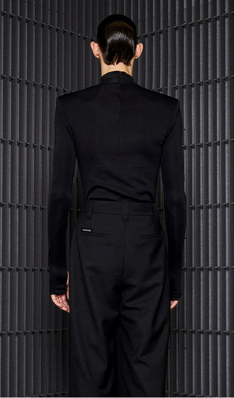 ANNAKIKI black space geometric print long sleeve top-RIMURU.