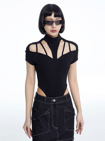 TINY IN cut-out short sleeve one-piece women's summer top -ANDRE