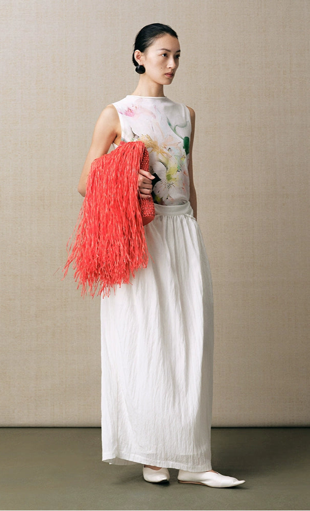 ZHUCHONGYUN round neck floral sleeveless knitted top-PEN.