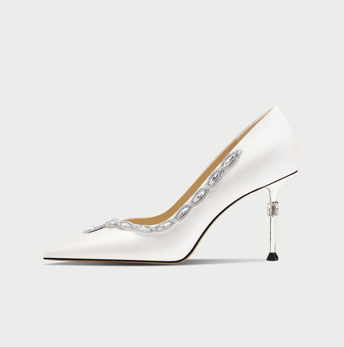 pjjuu French white stiletto  wedding shoes - GANG
