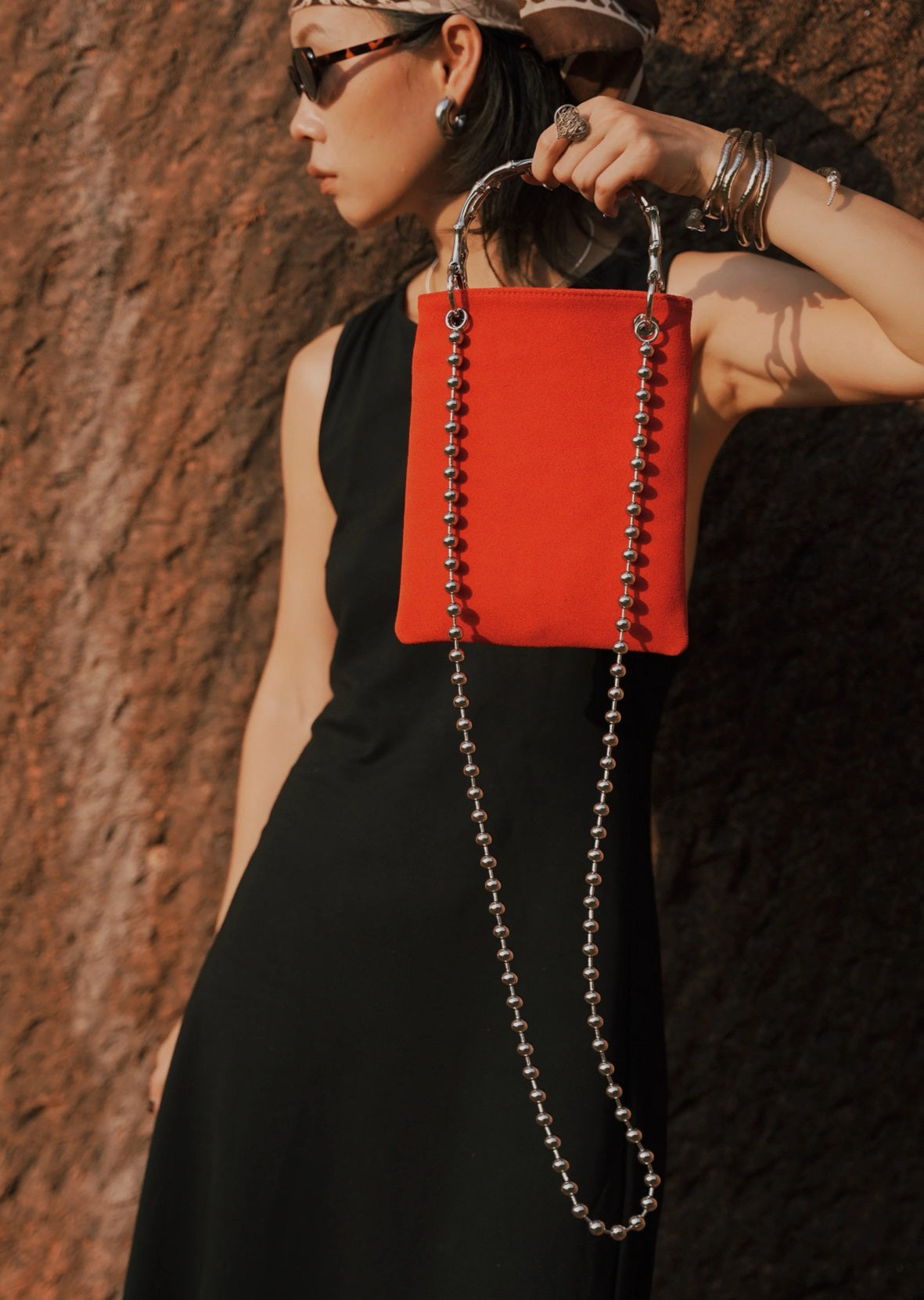 IUBALLET New Mobile Phone Metal Bamboo Handbag  - KYLE.