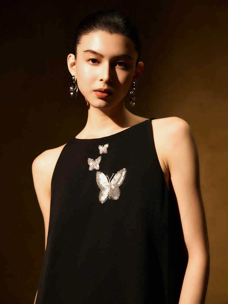 HECO Chinese style butterfly bead embroidered women's long skirt - CLOAK.