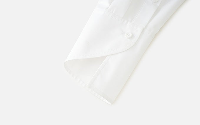 ZHUCHONGYUN Chinese diagonal strap long-sleeved white shirt -EJAE.
