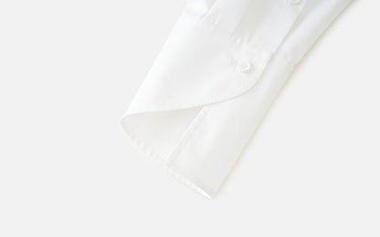 ZHUCHONGYUN Chinese diagonal strap long-sleeved white shirt -EJAE.