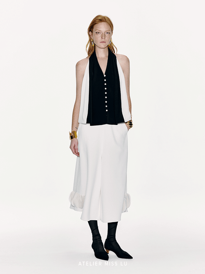 ATELIER MISS LU Backless Halterneck A-line Vest Top - SCOUT