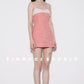 High-end Japanese imported gold shiny silk wool tweed short dress- Cher