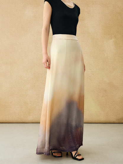 HECO Chinese Blended Temperament Silk Drape Hip Skirt - SOULS .