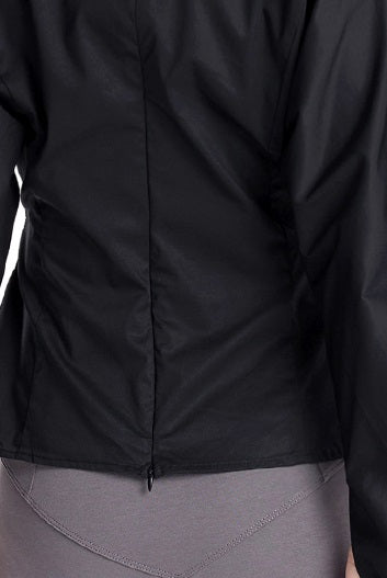 TINY IN stand-up collar casual pinch-pleated curved sleeve cinched waist shirt-KIA