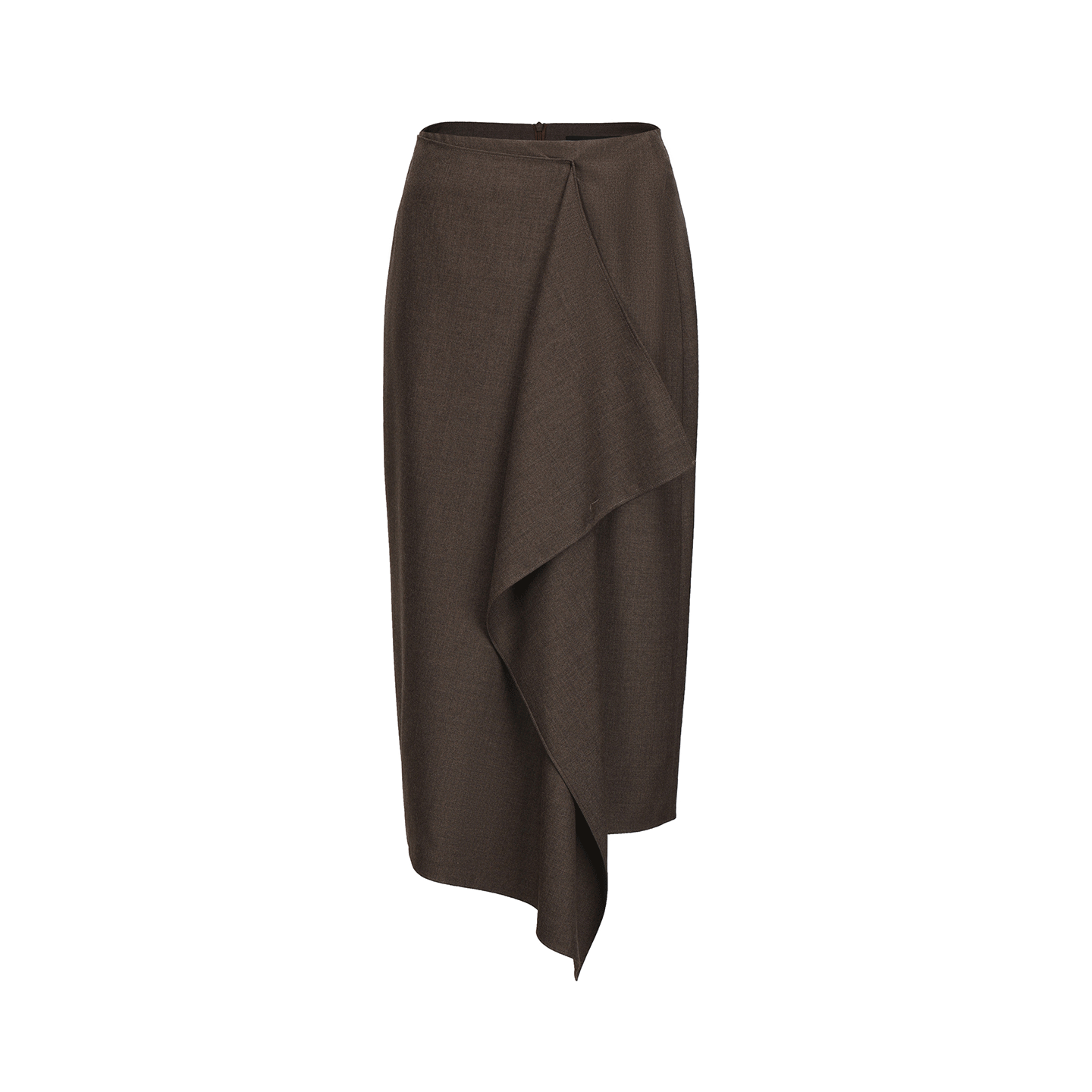 ATELIER MISS LU [Fiddler Poet] Irregular Vertical Sheep Wool Blend Skirt -  GLORY.