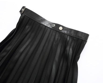 COMME MOI Lv Yan designer women's beaded triacetate commuter skirt - WILLOW.