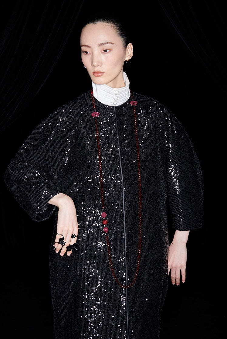 M essential Mackay designer silhouette three-quarter sleeve cardigan - AUGUST.