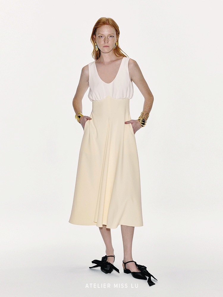 ATELIER MISS LU Super High Waist Curve Receiver Waist Dress - AUTOMA.