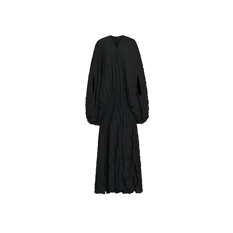 ZHUCHONGYUN  minimalist wrinkled long dress-ARIAH.