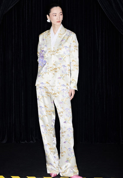 M essential Mackay designer embroidered folded shirt Pant suit - Muli.