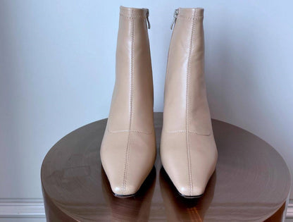 B-FEI Vintage square toe thick heel boots-PARTE.