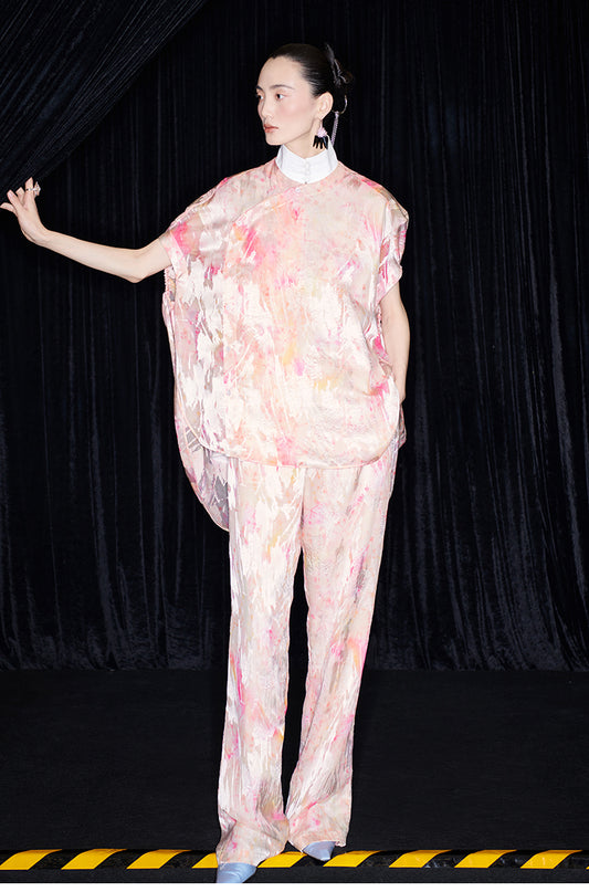 M essential Mackay designer Iridescent jacket with a short-sleeved placket - SANS.