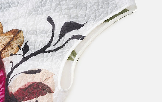 ZHUCHONGYUN2025 silk print floral long dress-KOKO.