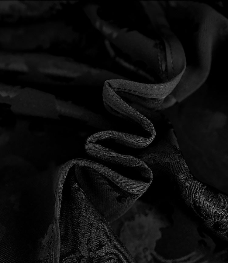 HECO Chinese Jacquard Halterneck Slip Dress  - KNO .